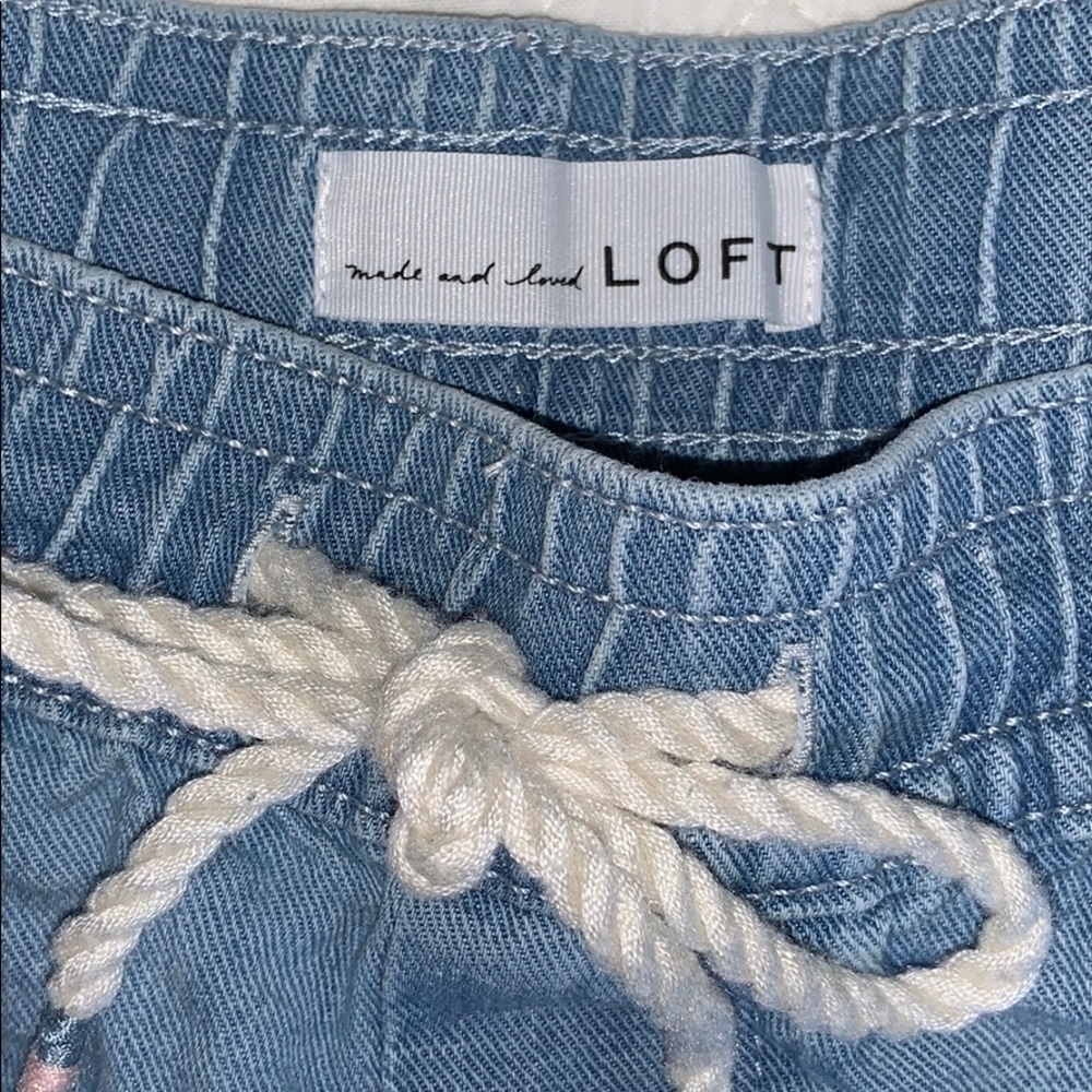 Loft Drawstring Frayed Shorts - Picture 5 of 8